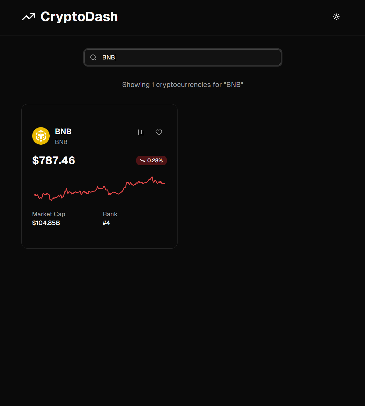CryptoDashboard — Ir para imagem 3
